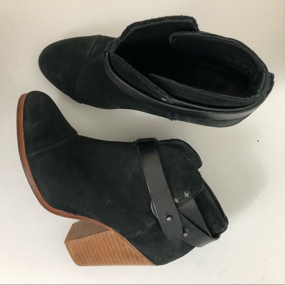 Rag & Bone Harrow Suede Leather Wrapped Booties - Free Shipping